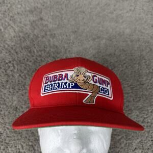 Bubba Gump Shrimp Co Hat Cap Snap Back Mens One Size Red Forrest Gump Movie